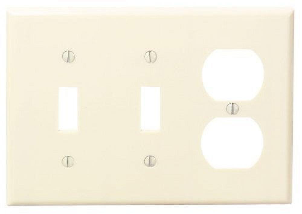 Ivory 3-Gang 2-Toggle 1-Duplex Thermoset Wall Plate