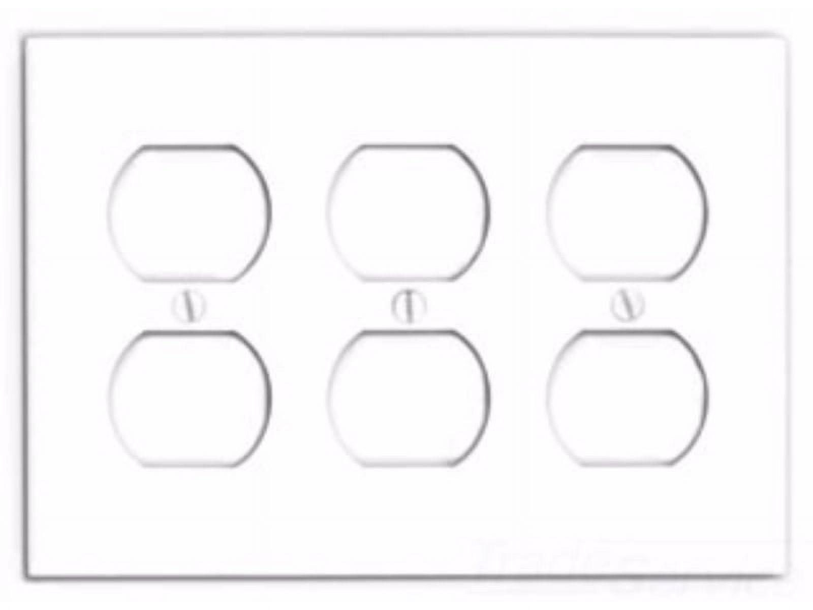 Ivory Thermoset 3-Gang Duplex Receptacle Wall Plate