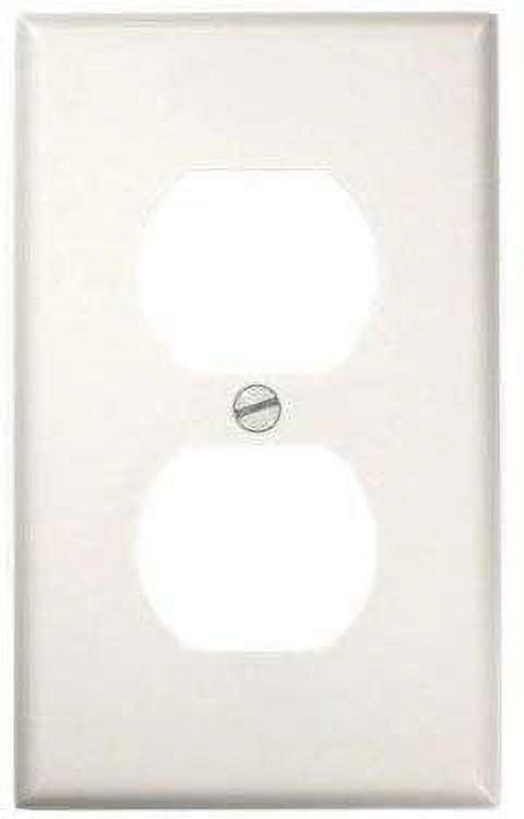 Leviton 88003 1-Gang Duplex Device Receptacle Wallplate, White