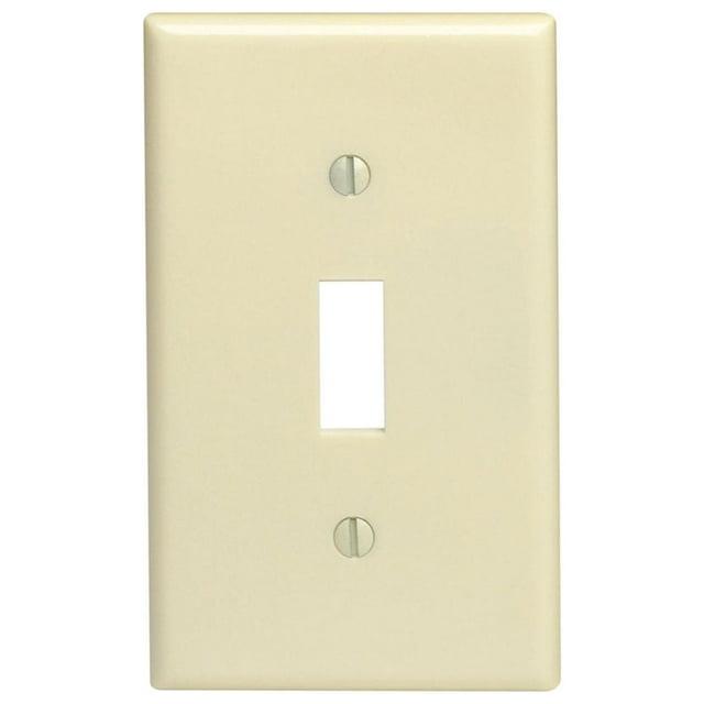 Leviton M25-86001-IMP Single Gang Ivory Single Toggle Wallplate 10 Pack