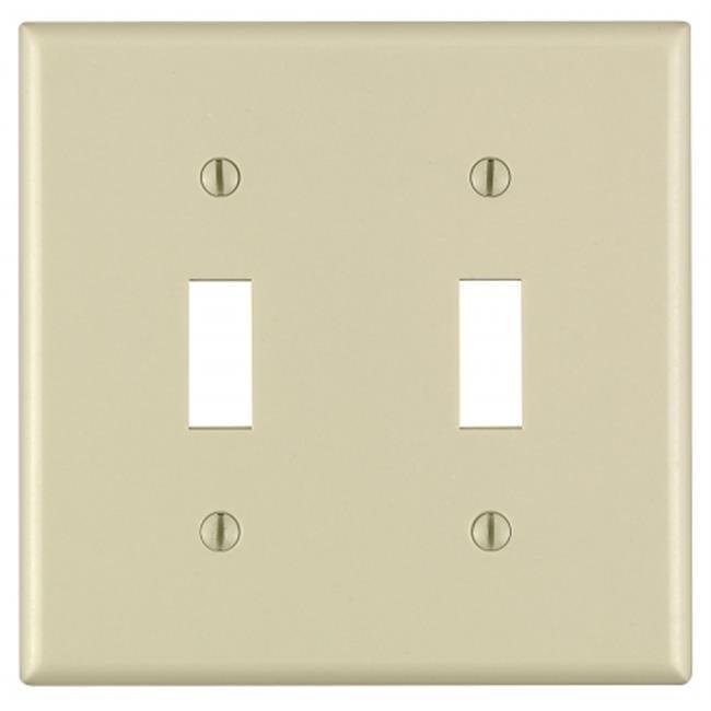 Ivory Standard Size 2-Gang Toggle Wall Plate