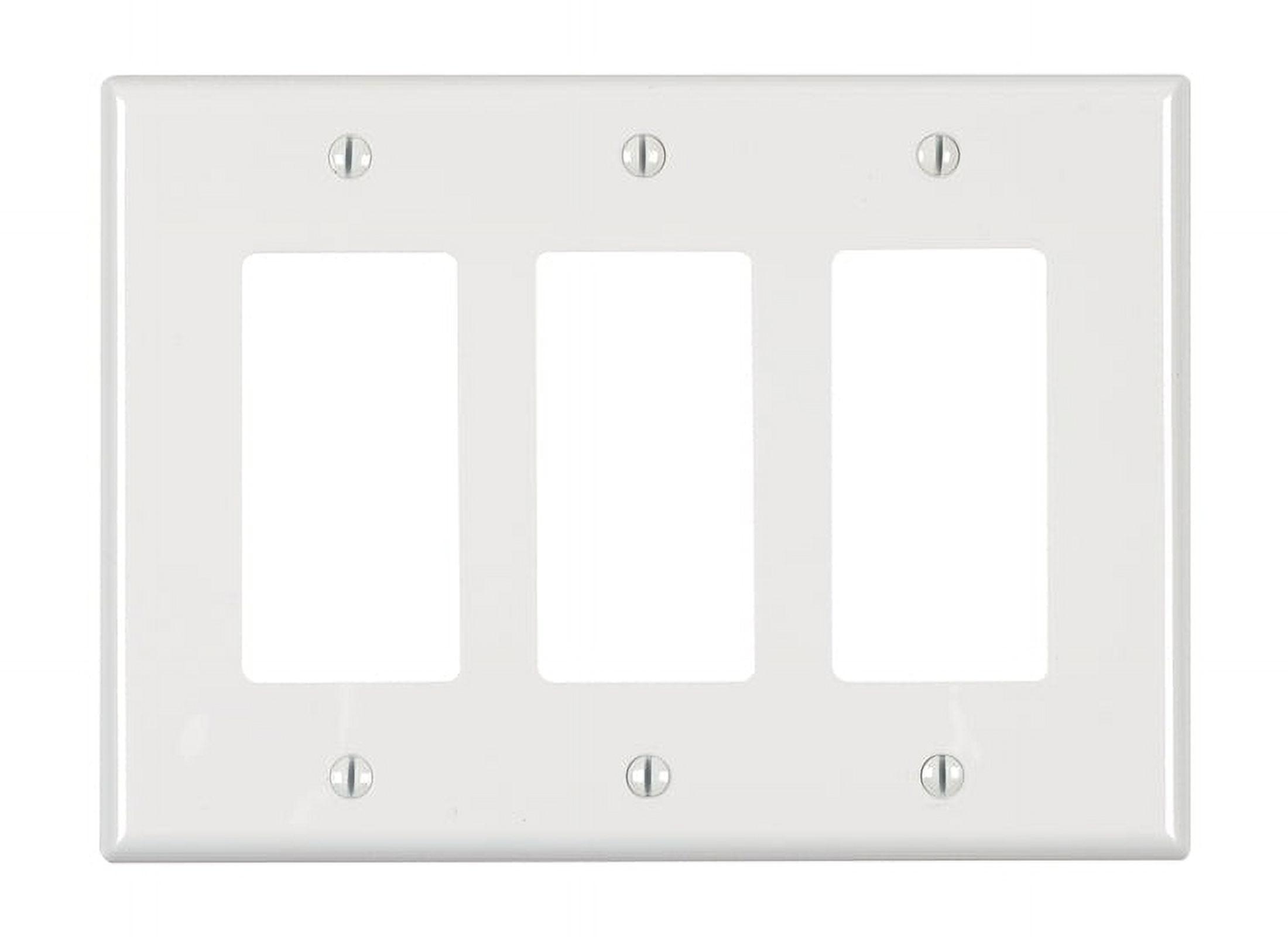 Leviton No Subject 3 - Gang Toggle Light Switch Standard Wall Plate