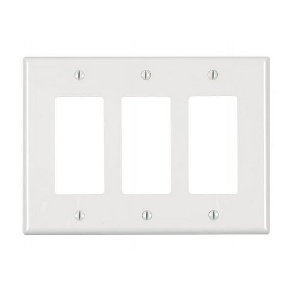 Leviton No Subject 3 - Gang Toggle Light Switch Standard Wall Plate