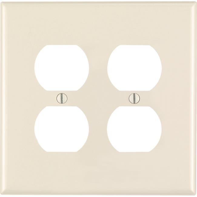 Leviton Almond 2-Gang Duplex Nylon Wall Plate