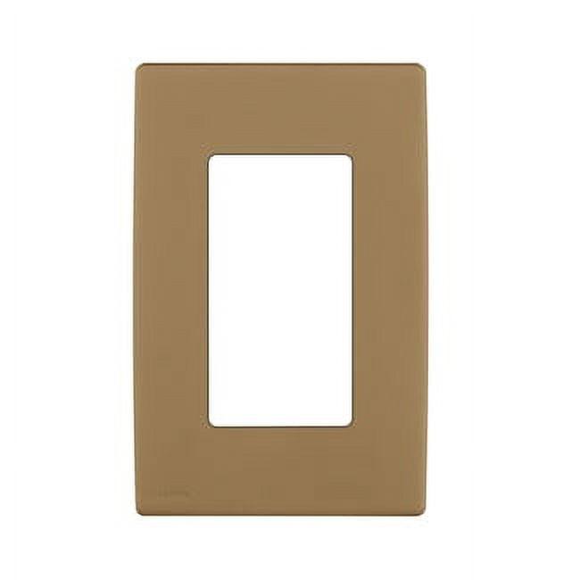 Warm Caramel Polymer Screwless Snap-On 1-Gang Wallplate