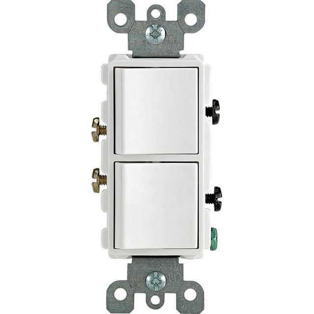 Leviton R02-5634-W Two Single-pole Switches