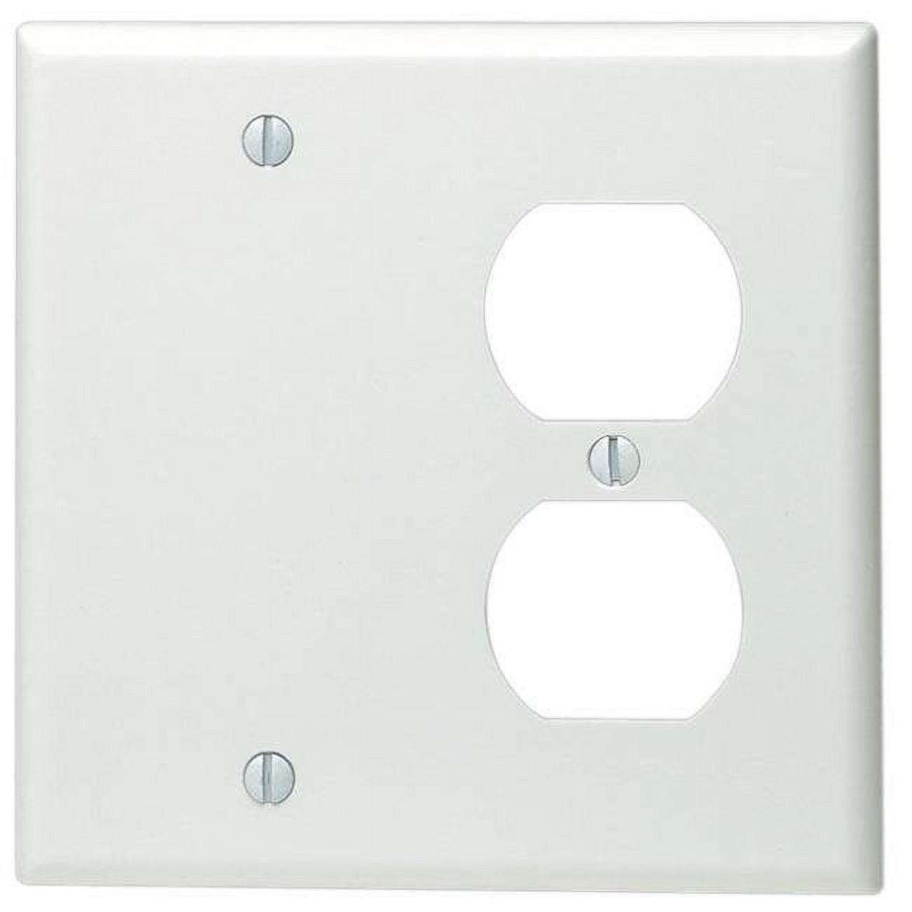 Leviton White 2-Gang Thermoset Plastic Blank Wall Plate