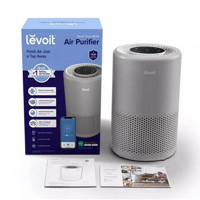 Levoit Core 200s Smart Air Purifier Gray: 1-Year Warranty, 4 Settings, ETL & CARB Certified, Energy Star, 100-300 sq. ft.