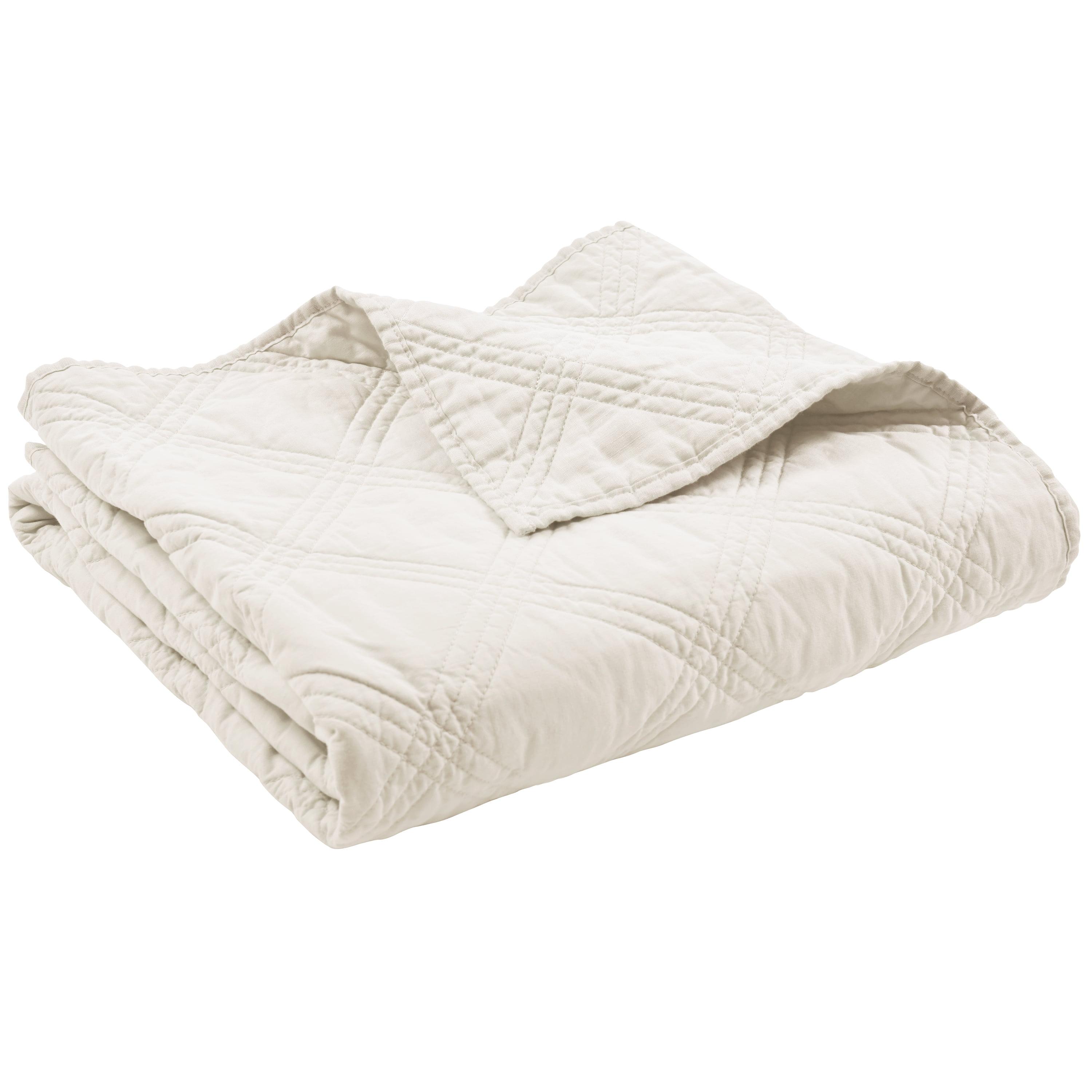 Linen Front/Cotton Back Quilted Throw - Levtex Home