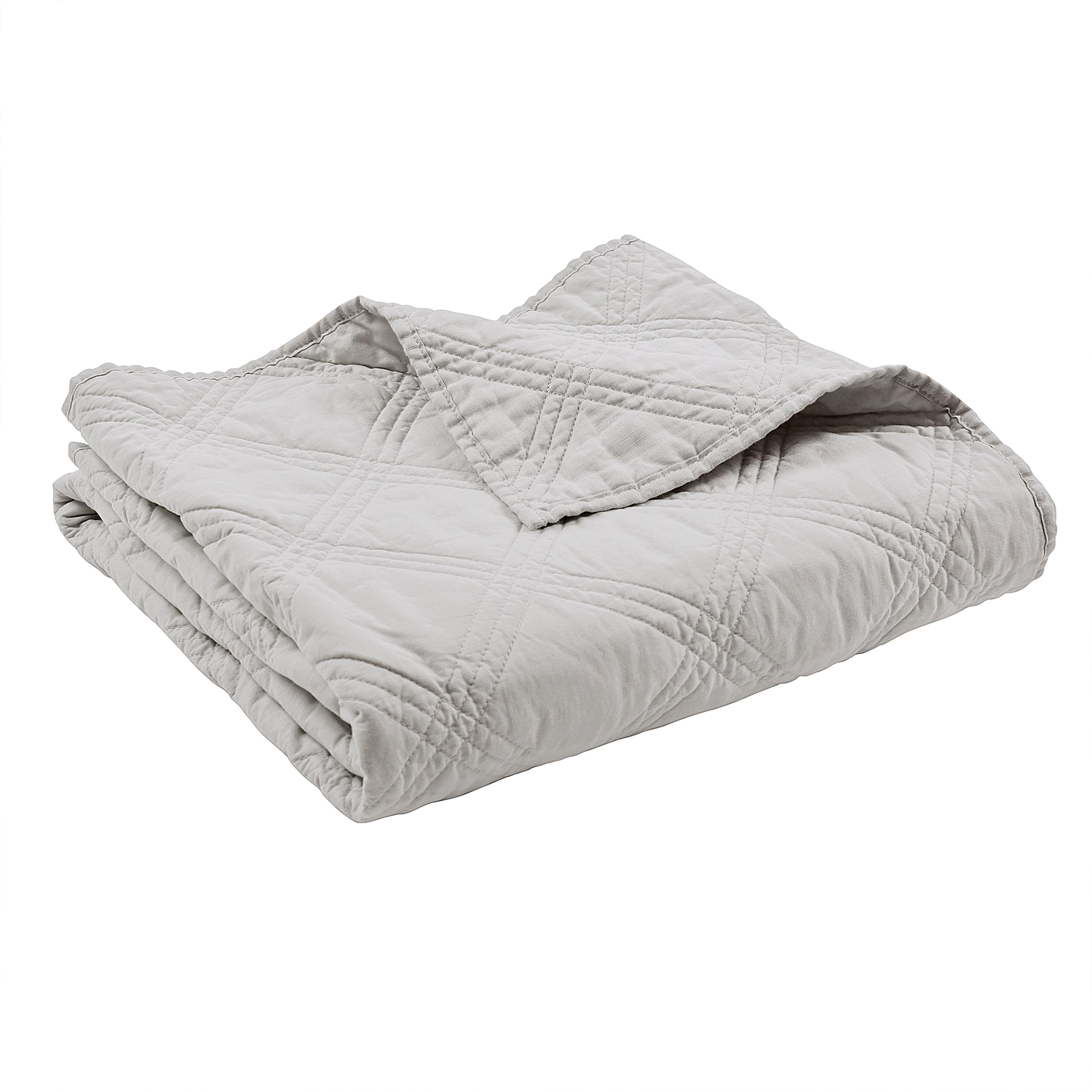 Linen Front/Cotton Back Quilted Throw - Levtex Home