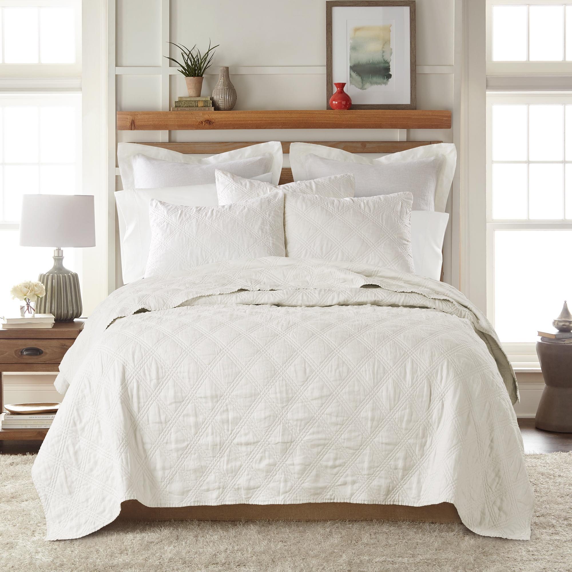 Linen Front/Cotton Back Twin/Twin XL Quilt - Cream - Levtex Home