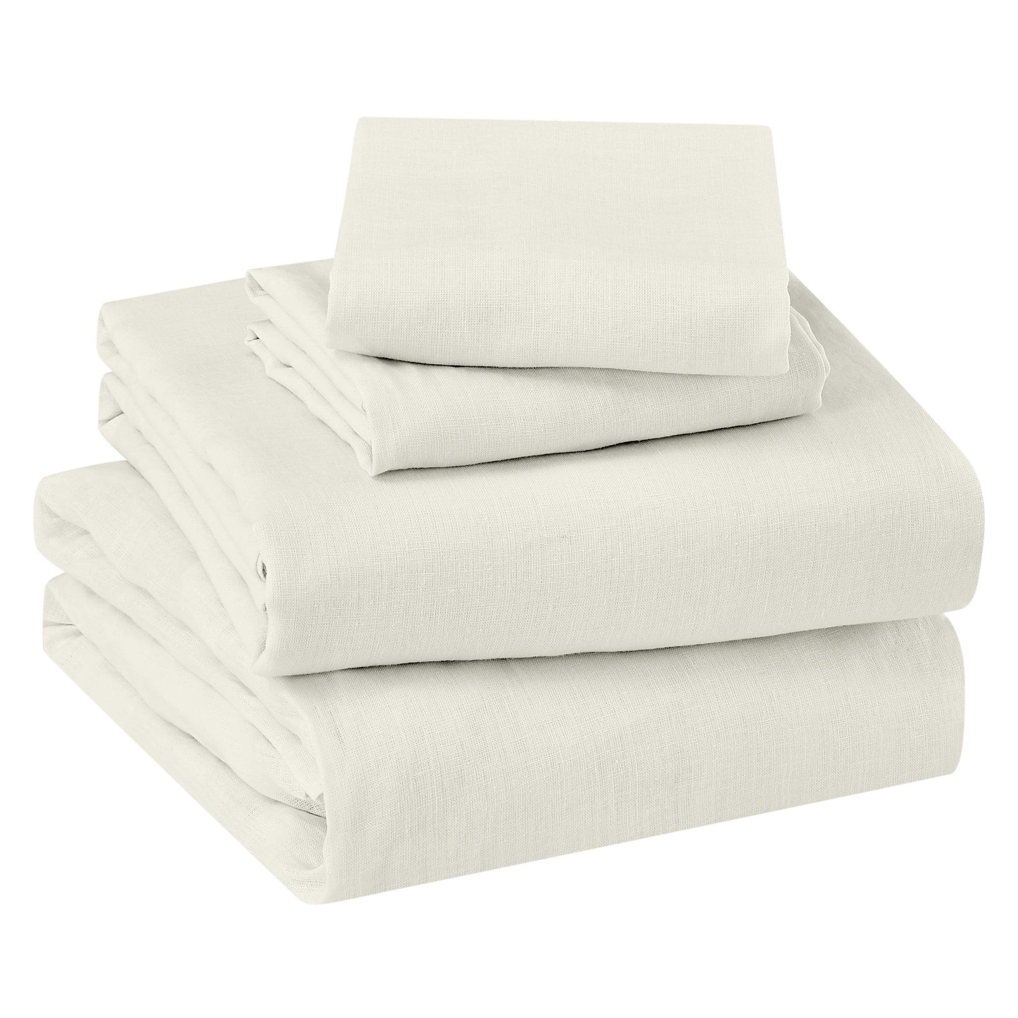 Cream Full Linen 2-Piece Organic Sheet Set