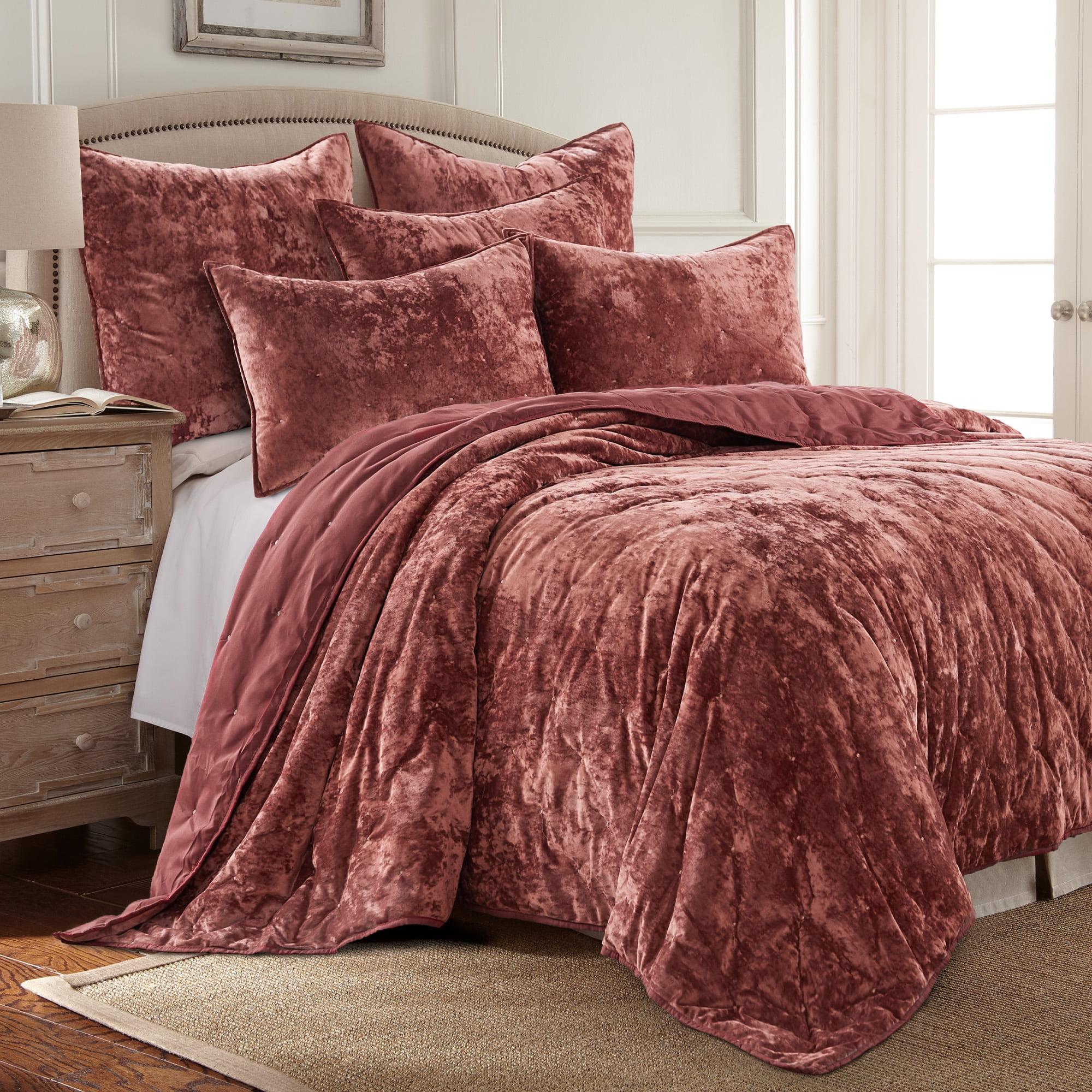 Abruzzi Velvet Red King Quilt - Birch Hill by Levtex Home