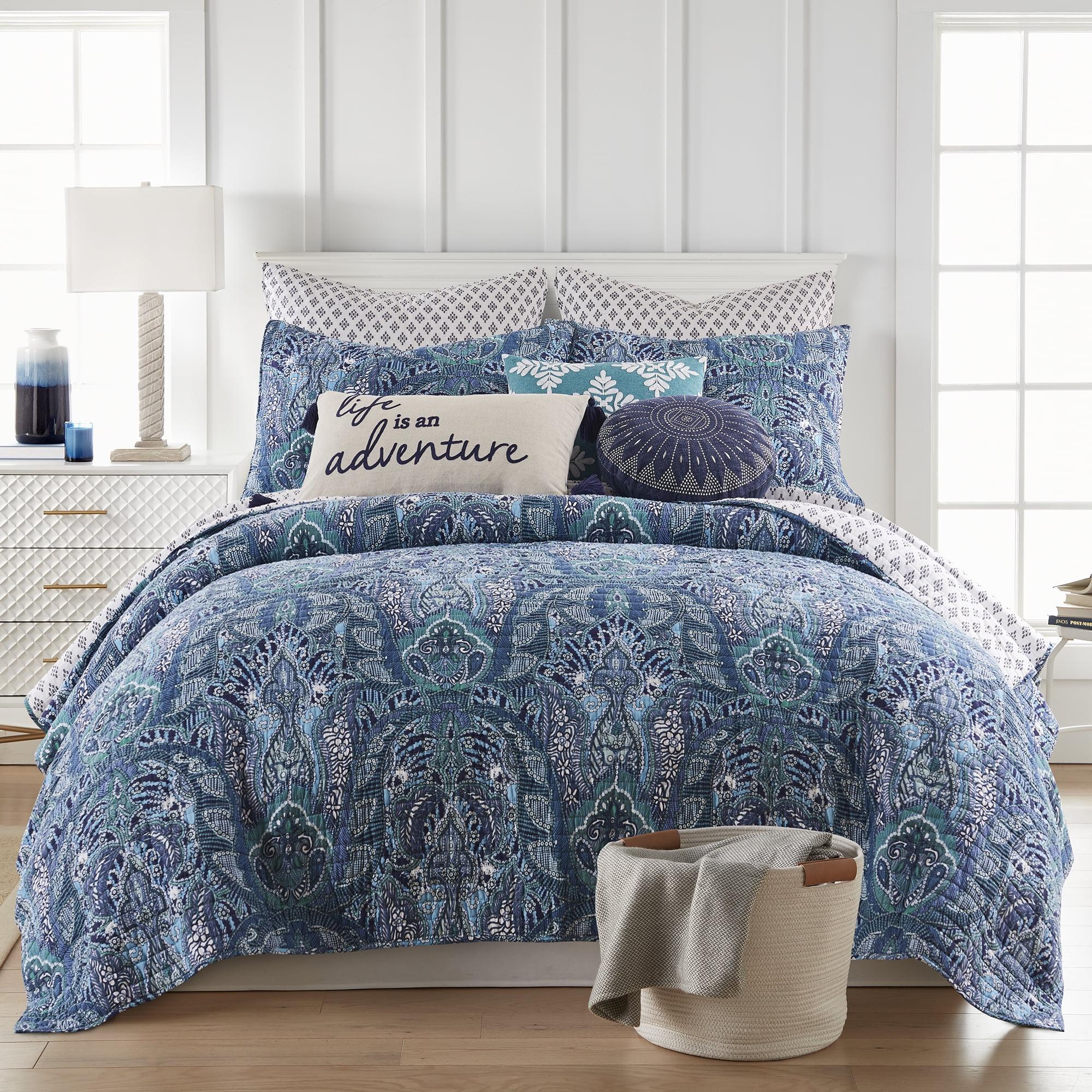 Bellamy Teal Quilt Set - One Twin/Twin XL Quilt and One Standard Sham - Levtex Home