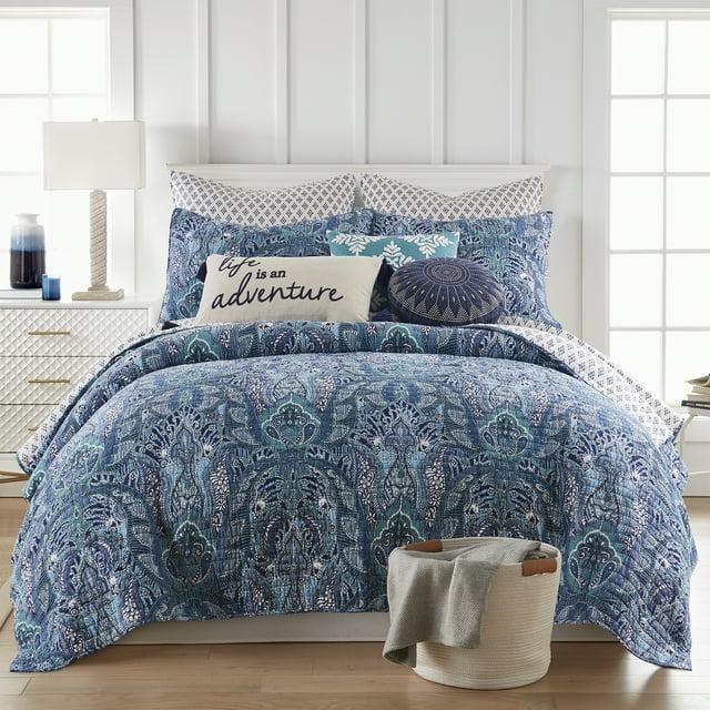 Bellamy Teal Quilt Set - One Twin/Twin XL Quilt and One Standard Sham - Levtex Home