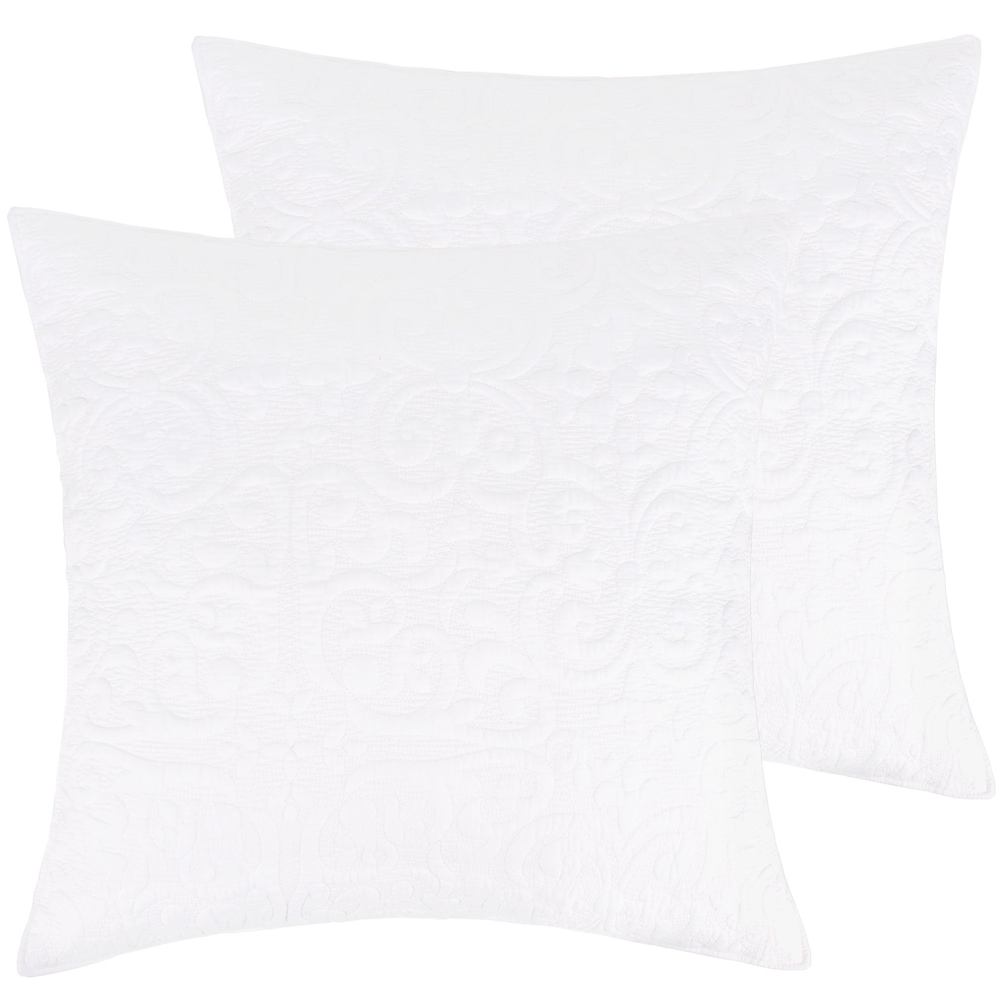 Sherbourne White Cotton Euro Sham Set of 2