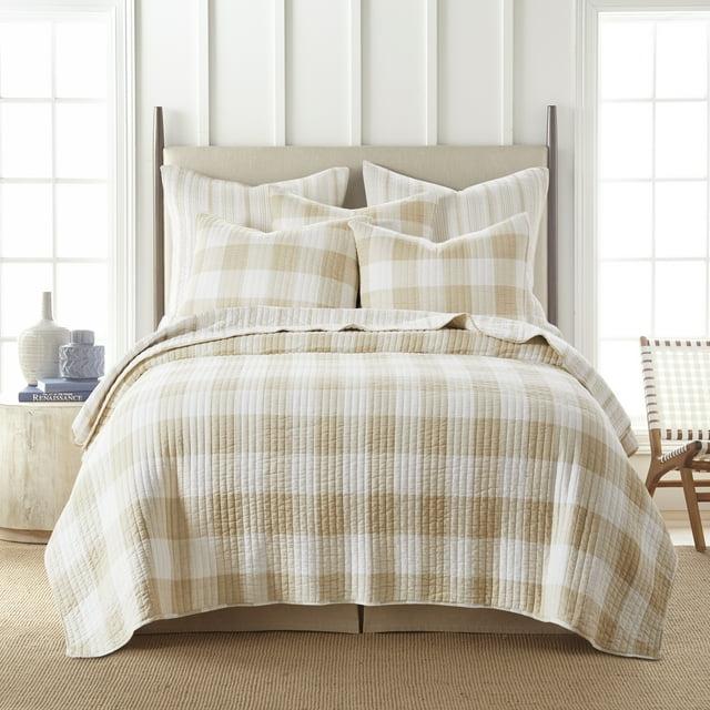 Camden Taupe Quilt Set - One Full/Queen Quilt and Two Standard Shams - Levtex Home