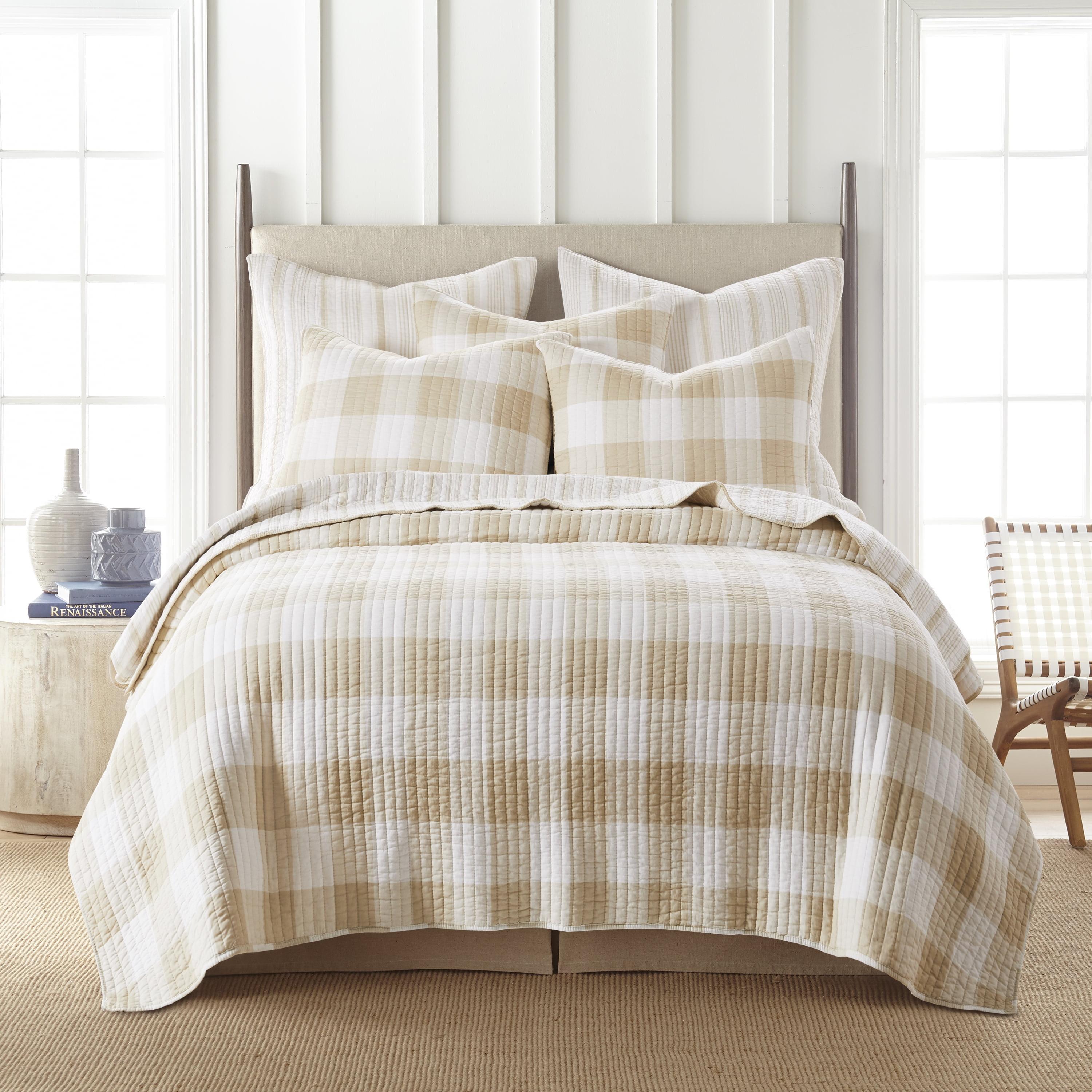 Camden Taupe Quilt Set - One King Quilt and Two King Shams - Levtex Home