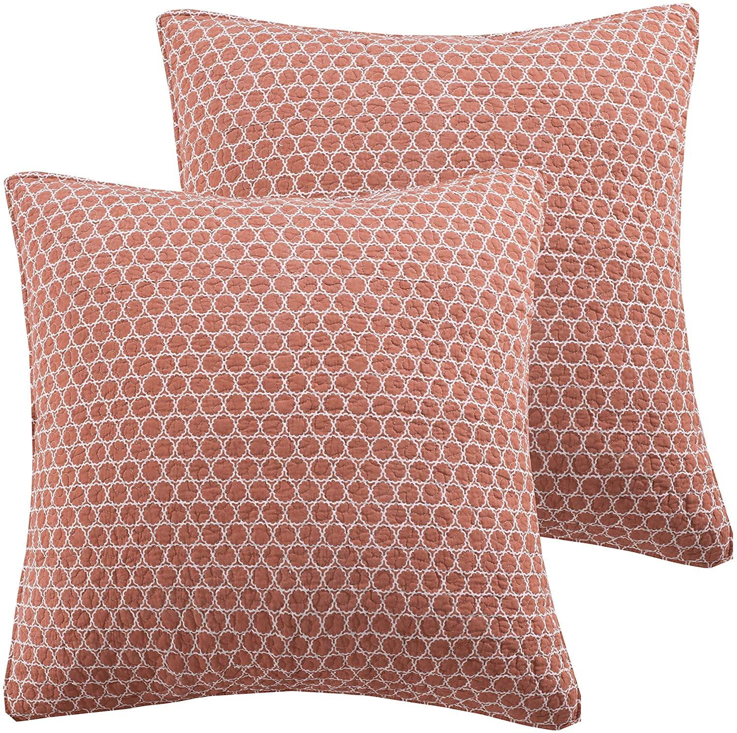 Clementine Trellis Quilted Euro Sham - 2pk - Levtex Home