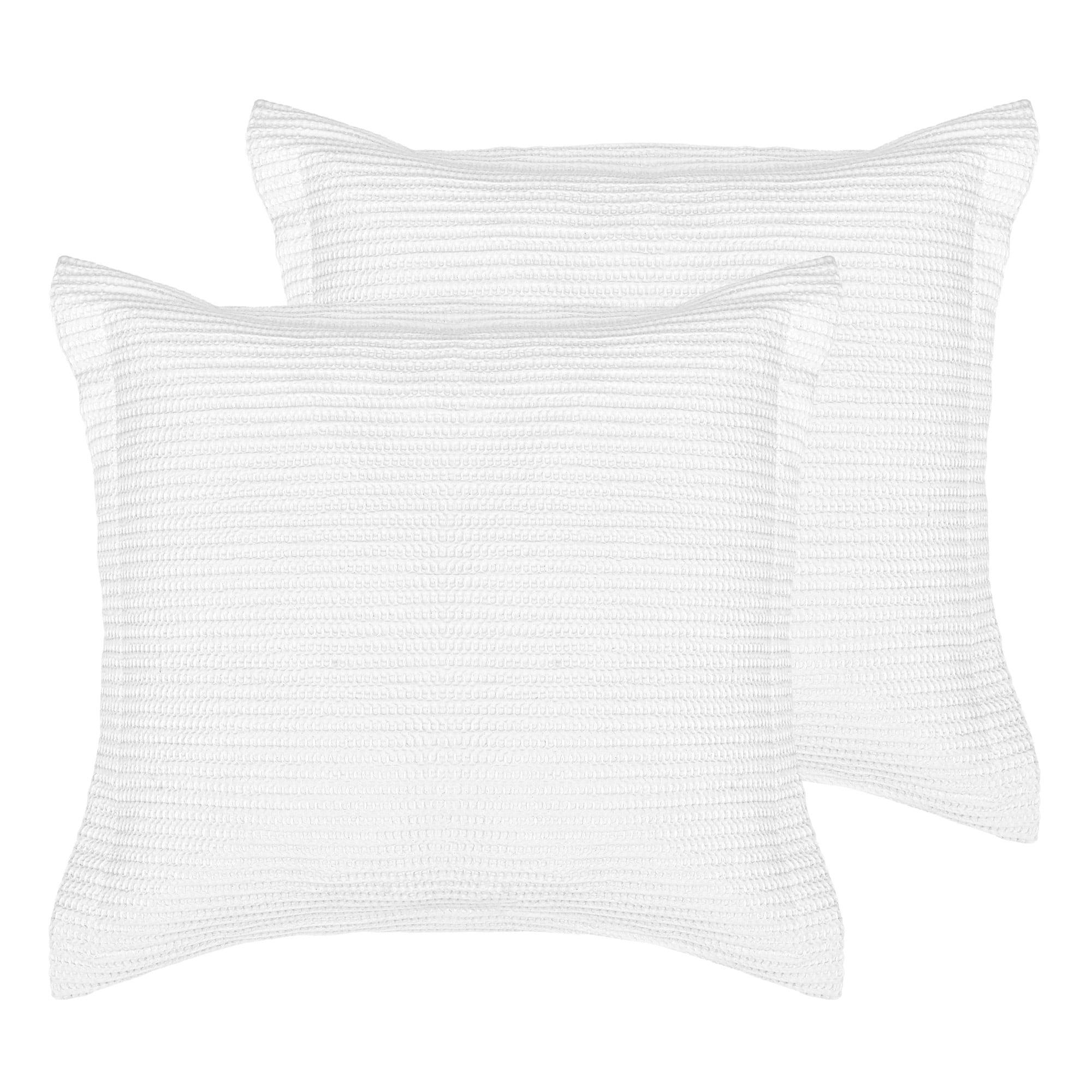 Cloud Waffle Bright White  Euro Sham set of 2 - Levtex Home