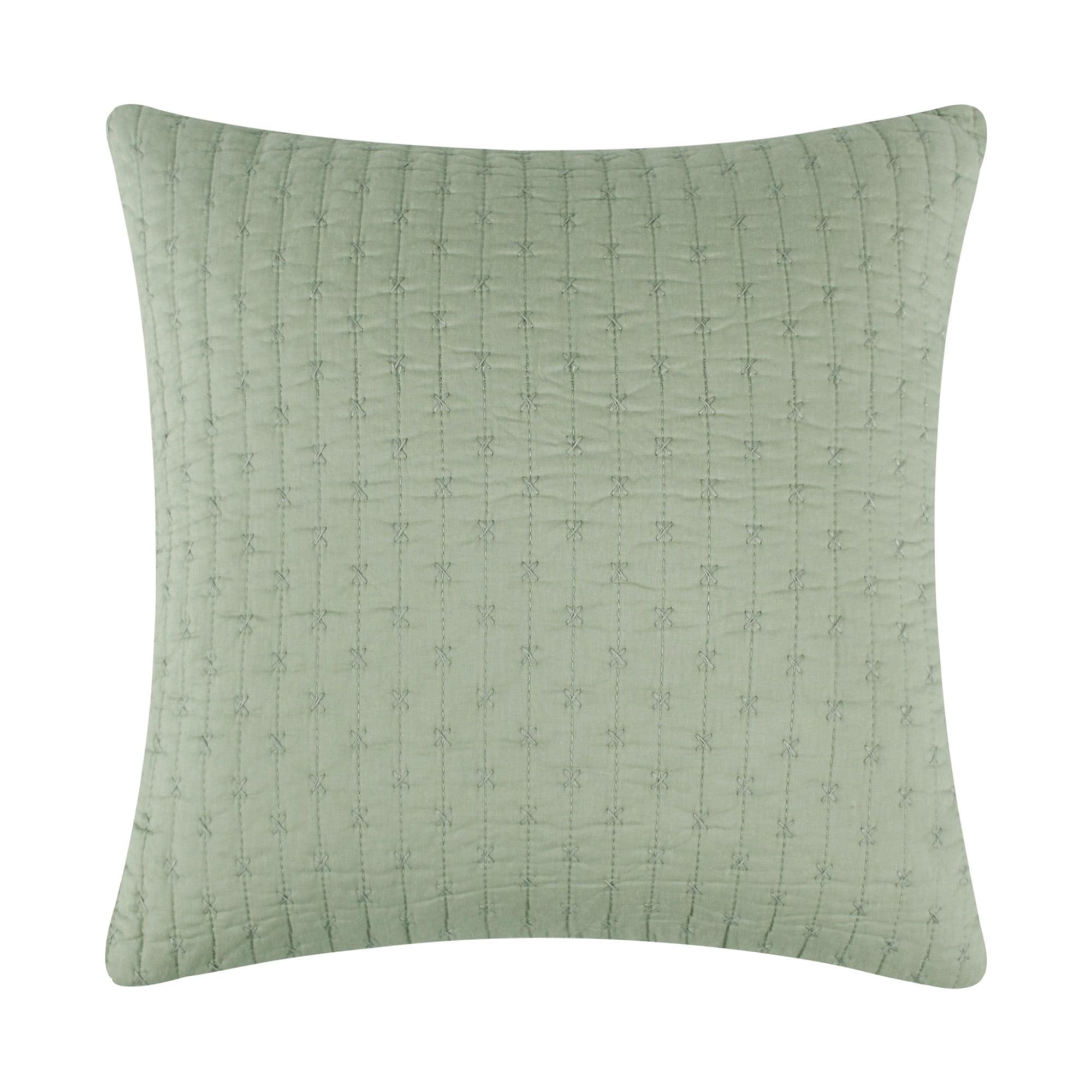 Cross Stitch Desert Sage Square Pillow 18x18 - Levtex Home