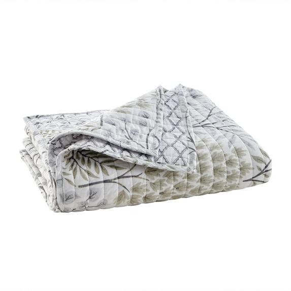 English Forest Natural  Quilted Throw - Levtex Home
