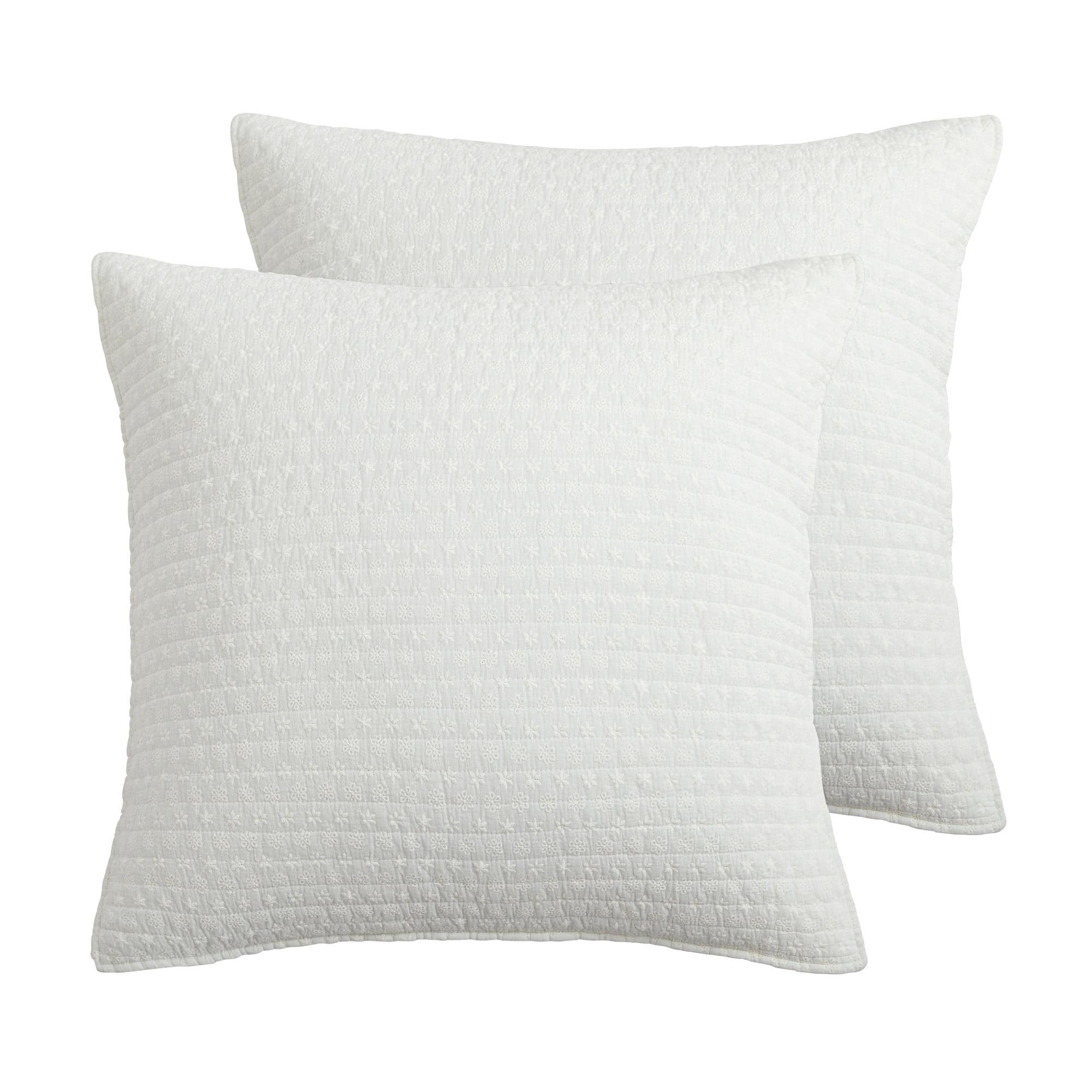 Eyelet Cream Euro Sham Set of 2