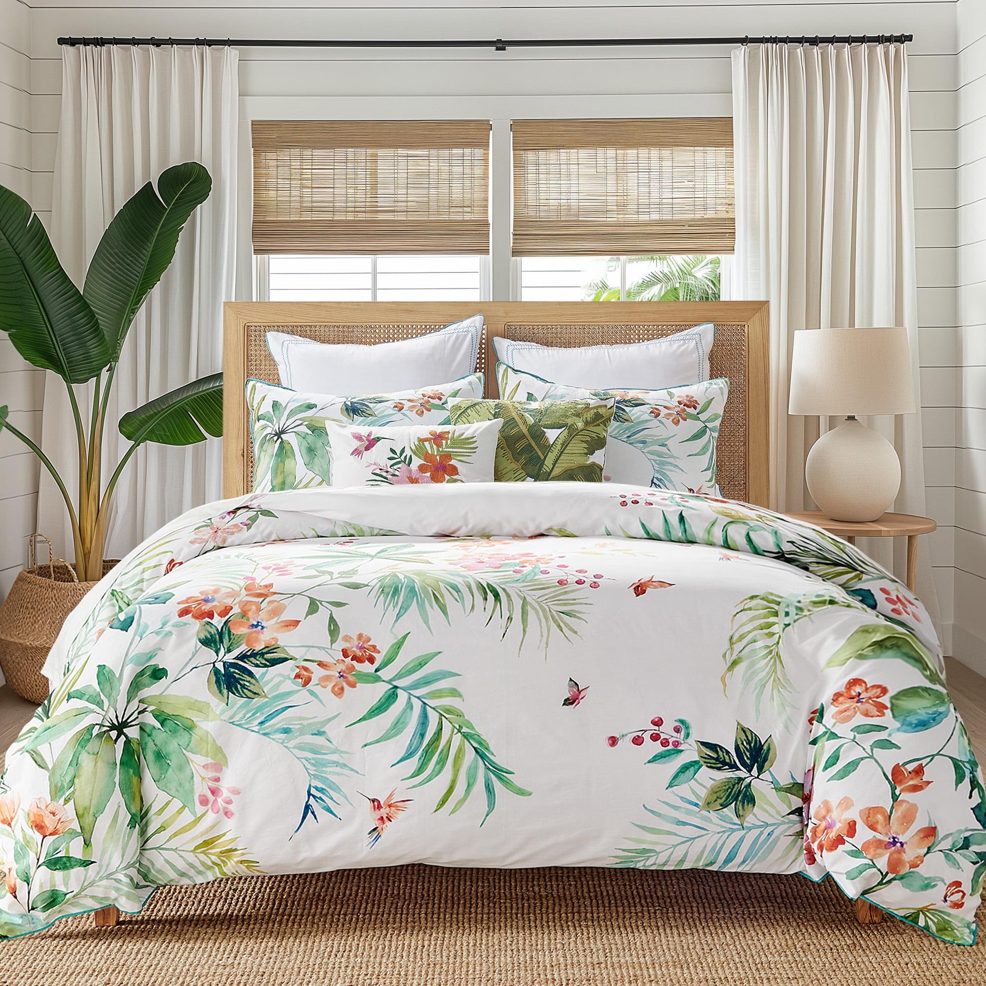 Hummingbird Grove Twin/Twin XL Cotton Floral Duvet Cover Set