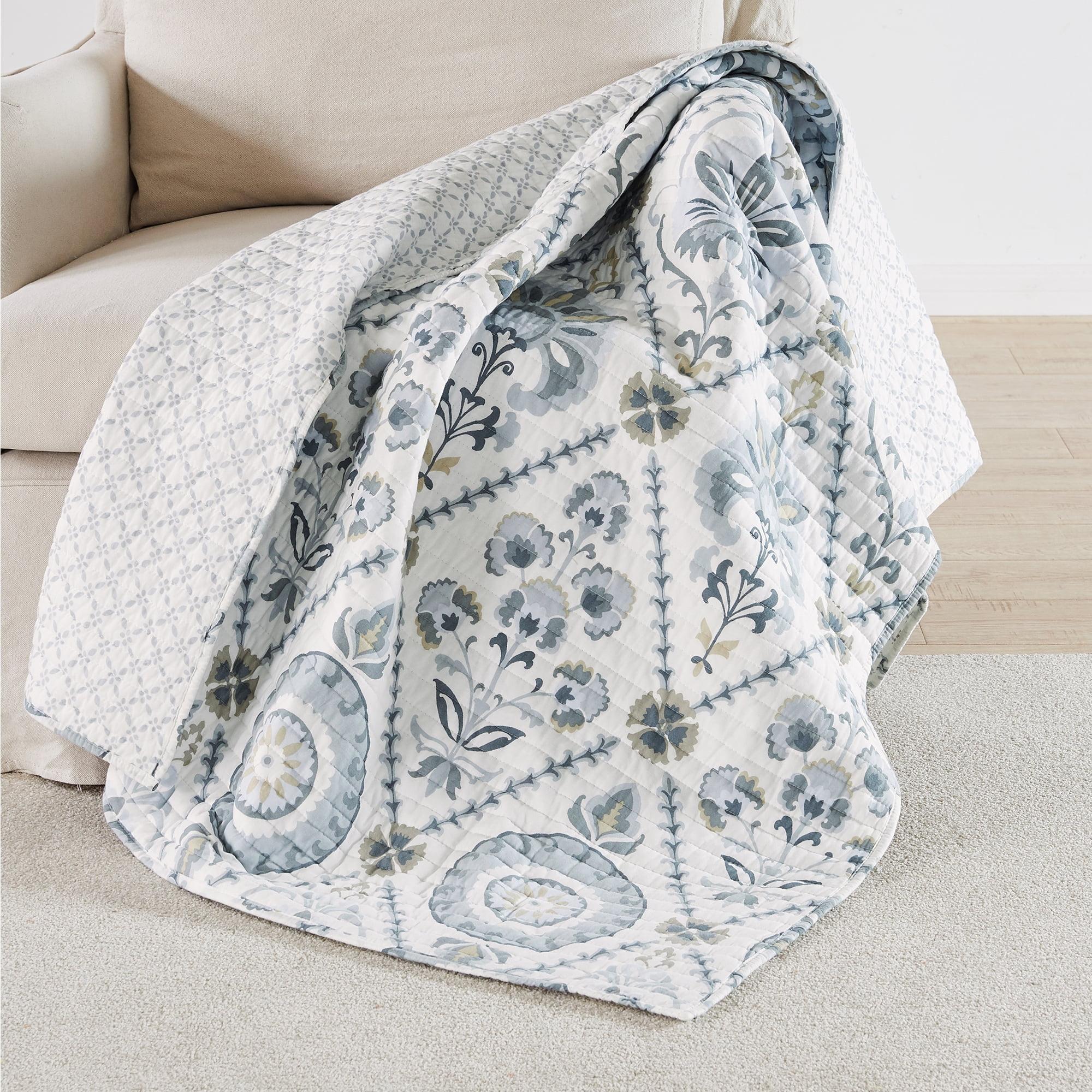 Maeve Neutral Quilted Throw - Levtex Home