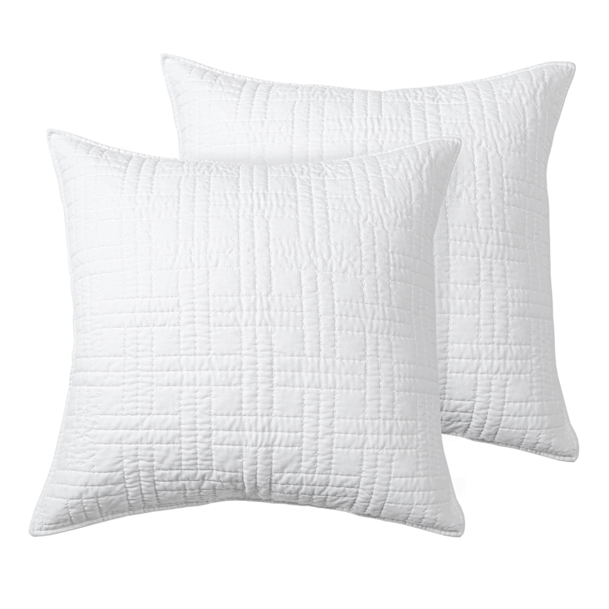Melange Stitch White Euro Sham Set of 2 - Levtex Home