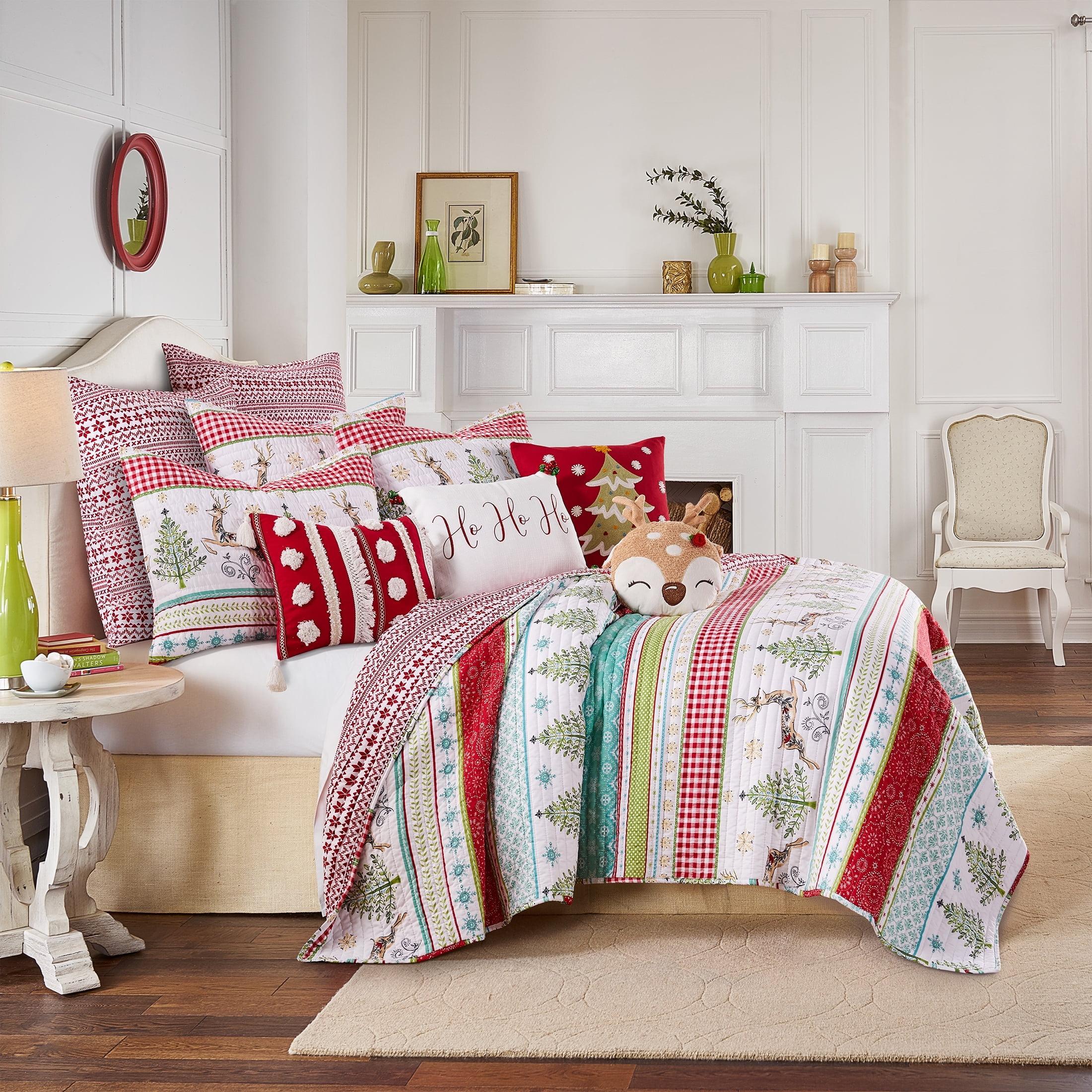Levtex Home Merry & Bright Comet and Cupid Collection Microfiber Quilt, Twin