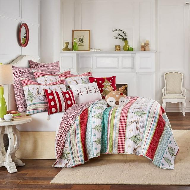 Levtex Home Merry & Bright Comet and Cupid Collection Microfiber Quilt, Twin