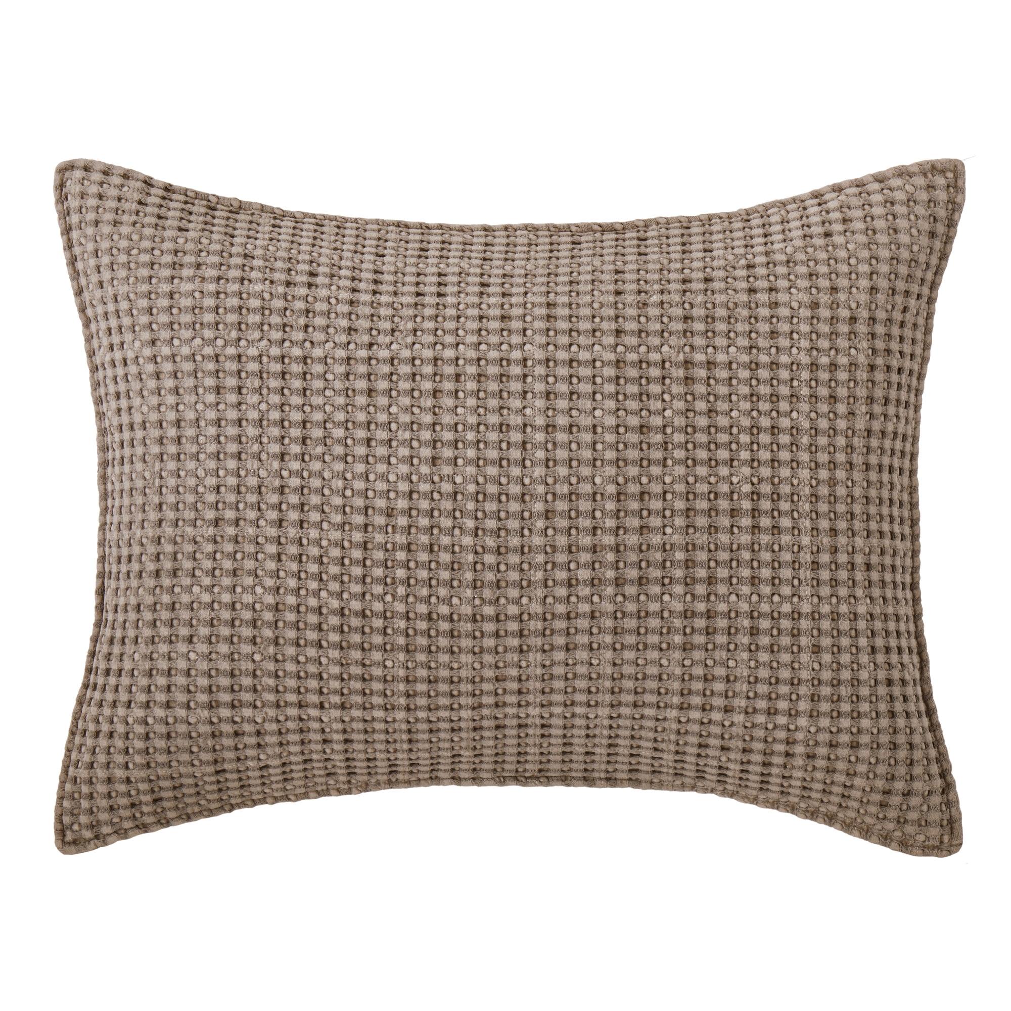 Mills Waffle Cocoa Standard Sham - Levtex Home