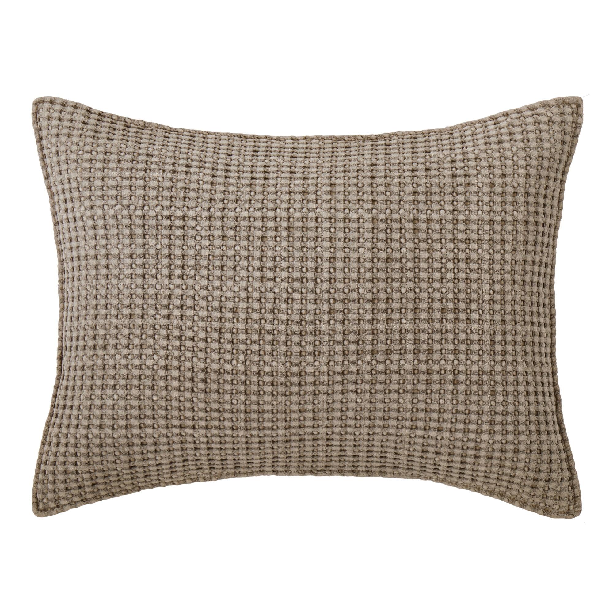 Mills Waffle Cocoa Standard Sham - Levtex Home