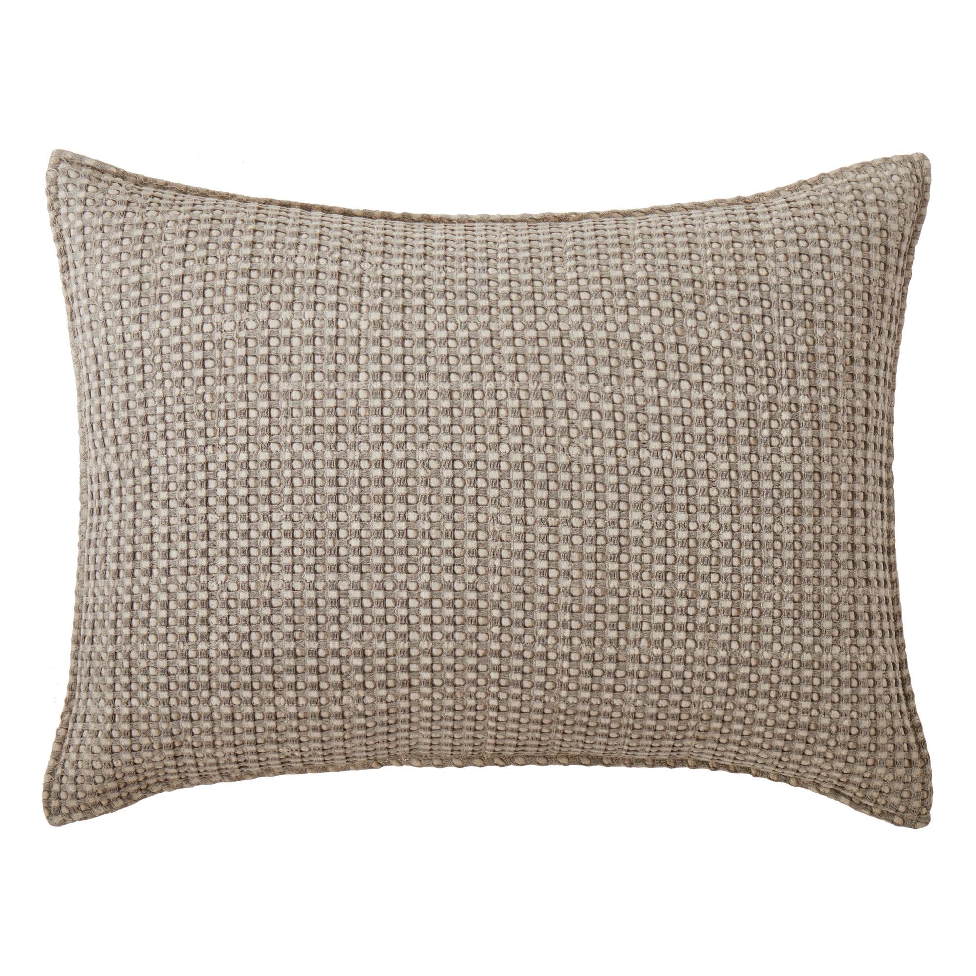 Mills Waffle Taupe Standard Sham - Levtex Home