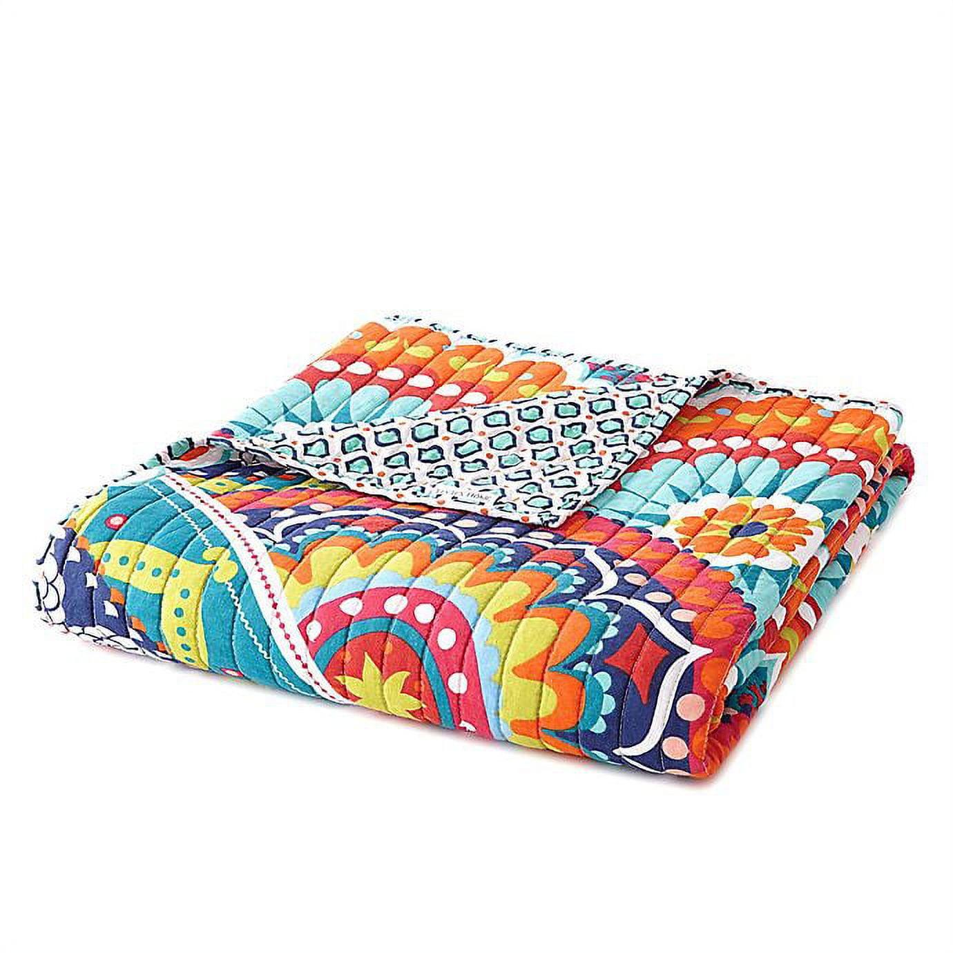 Serendipity 50" x 60" Quilted Throw - Multicolor - Levtex Home