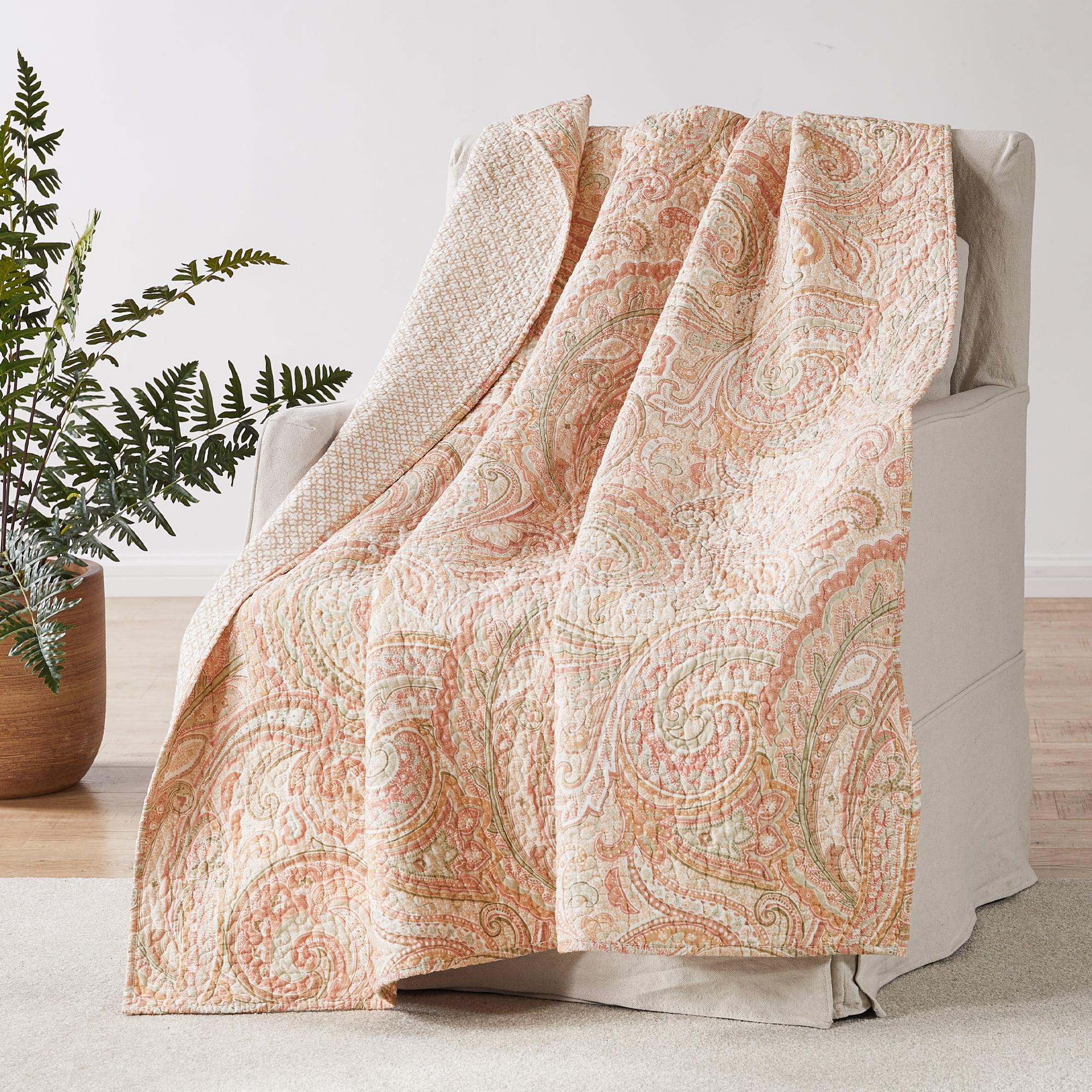 Spruce Blush Quilted Throw - Levtex Home