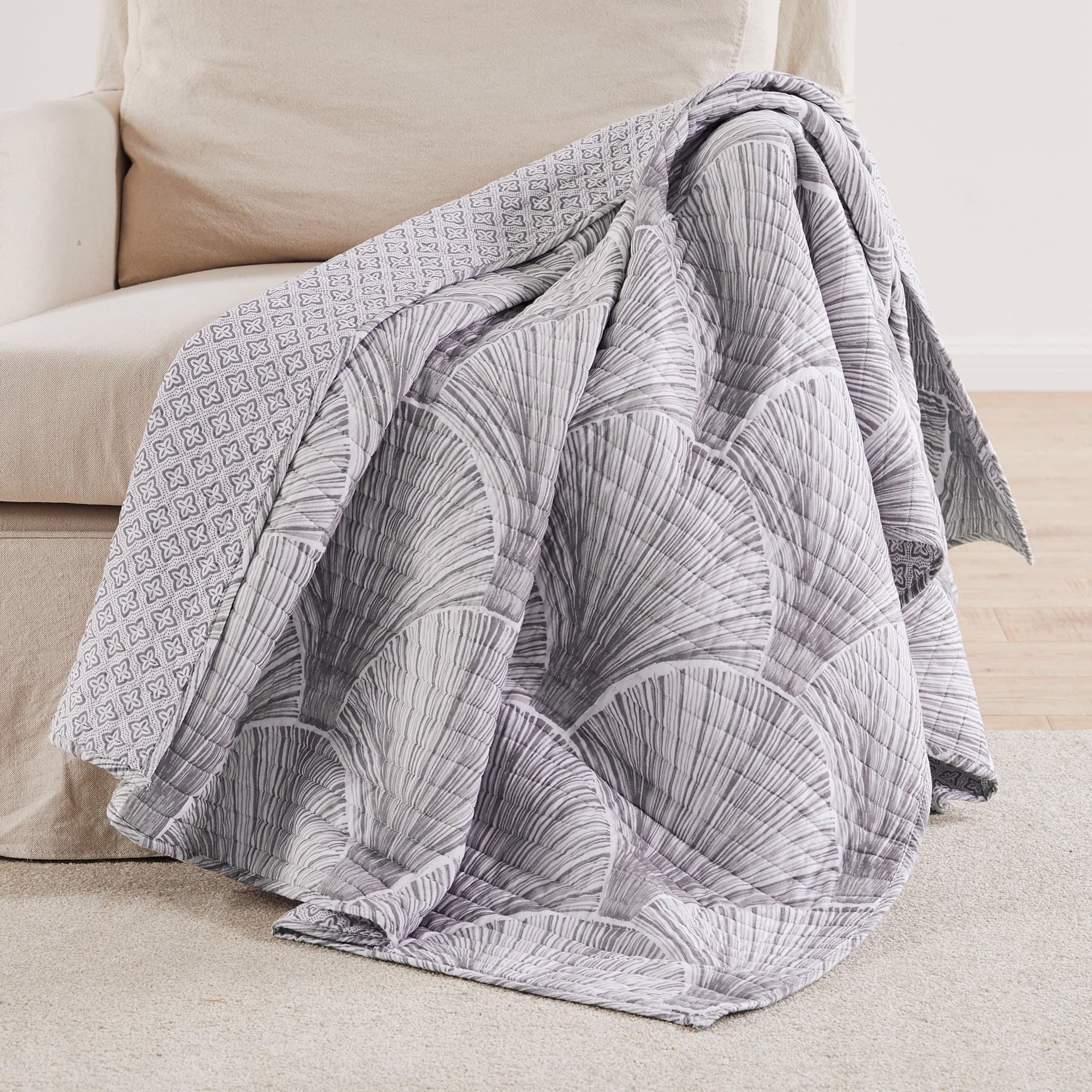 Wexford Grey Quilted Throw -  Levtex Home