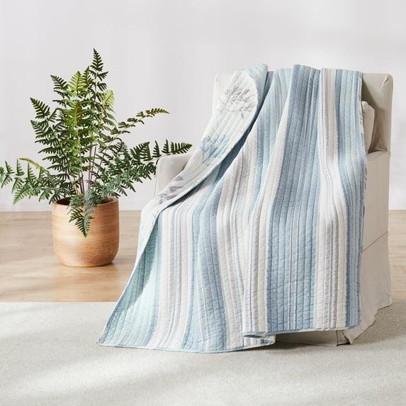 Ipanema Coastal Stripe Quilted Throw - Levtex Home