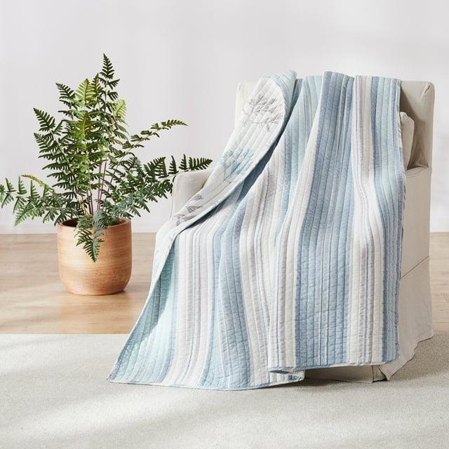 Ipanema Coastal Stripe Quilted Throw - Levtex Home