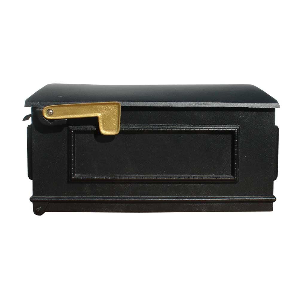 Black Cast Aluminum Lockable Post Mount Mailbox