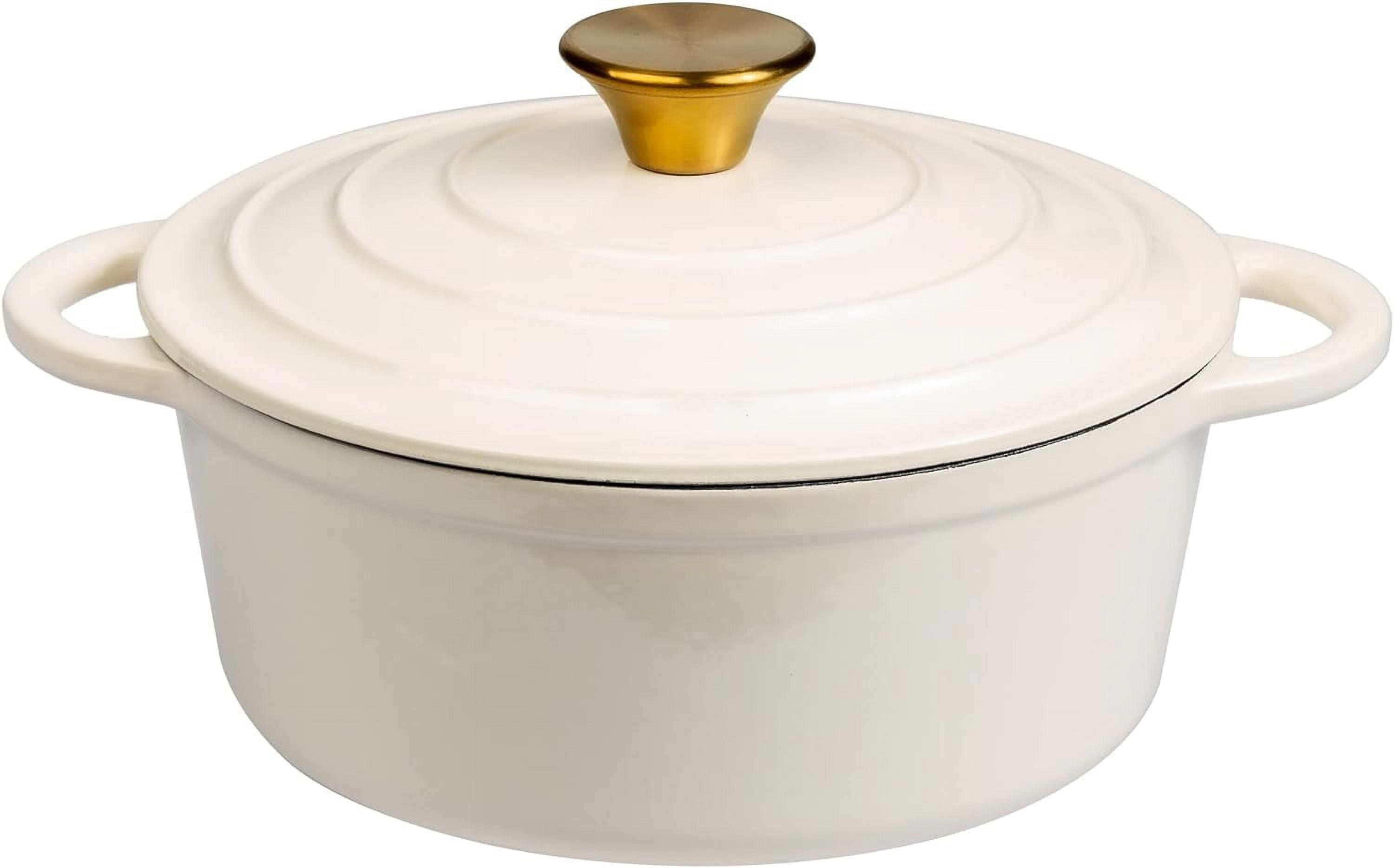 Lexi Home Enameled 2.8 Qt. Cast Iron Dutch Oven