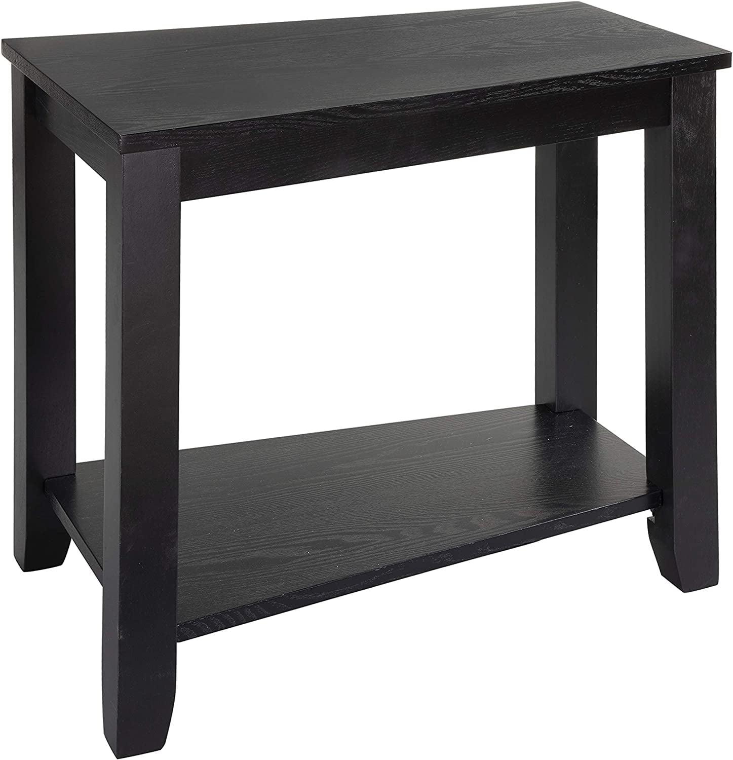 Contemporary  side Table With Lower Shelf Wedge Shape Wooden Furniture 1Pc,End Table,Nightstand