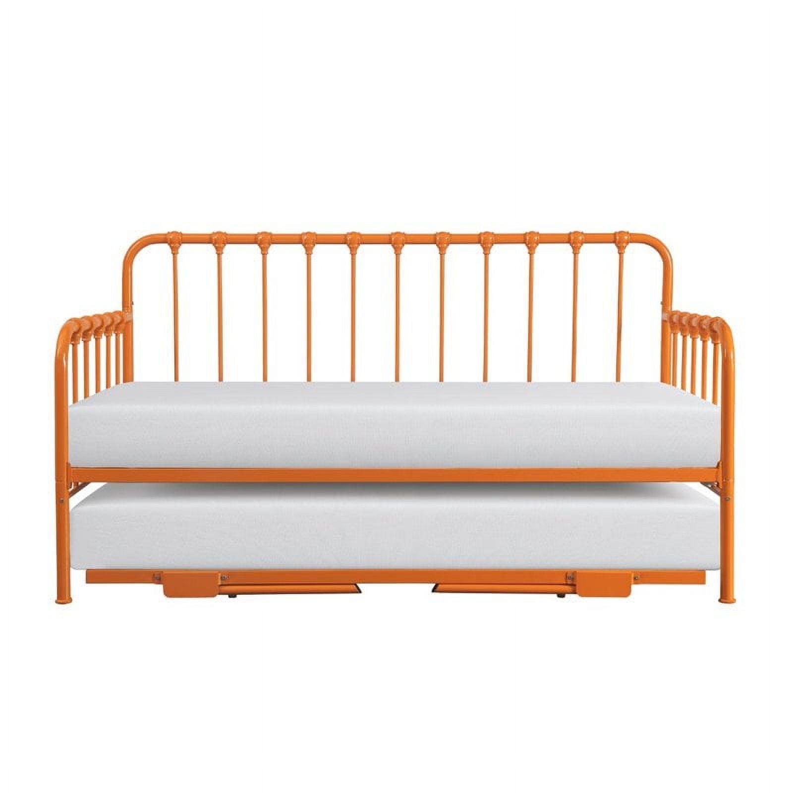 Lexicon Constance Metal Daybed with Trundle in Orange