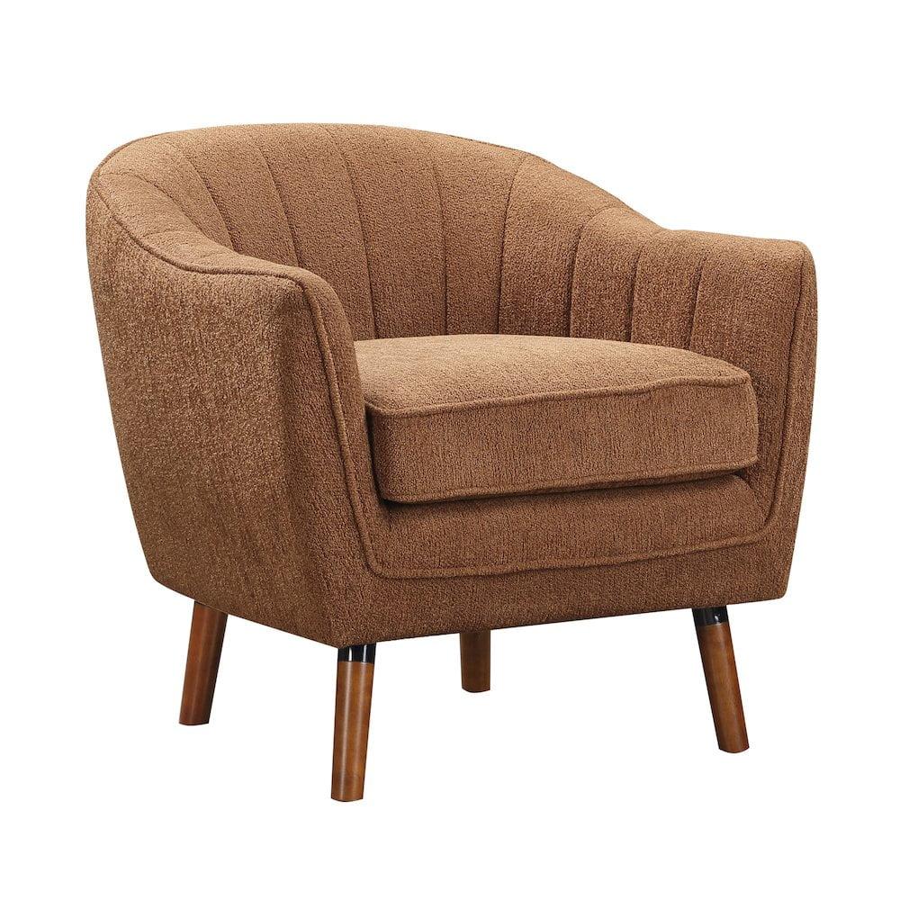 Lexicon Cutler Fabric Upholstered Accent Chair in Rust