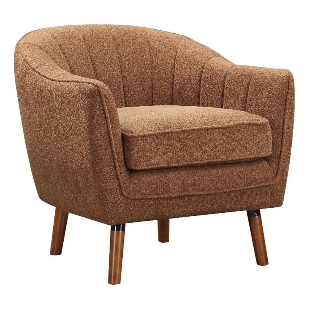 Lexicon Cutler Fabric Upholstered Accent Chair in Rust