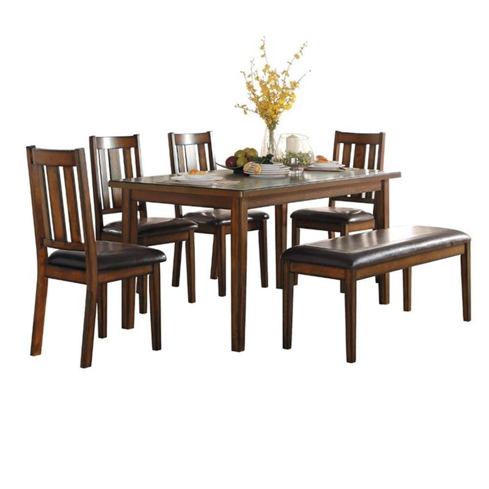 Lexicon Delmar 6 Piece Wood Dining Set in Espresso