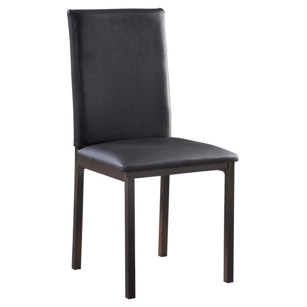 Lexicon Tempe Contemporary Metal Dining Room Side Chairs in Black (Set of 4)