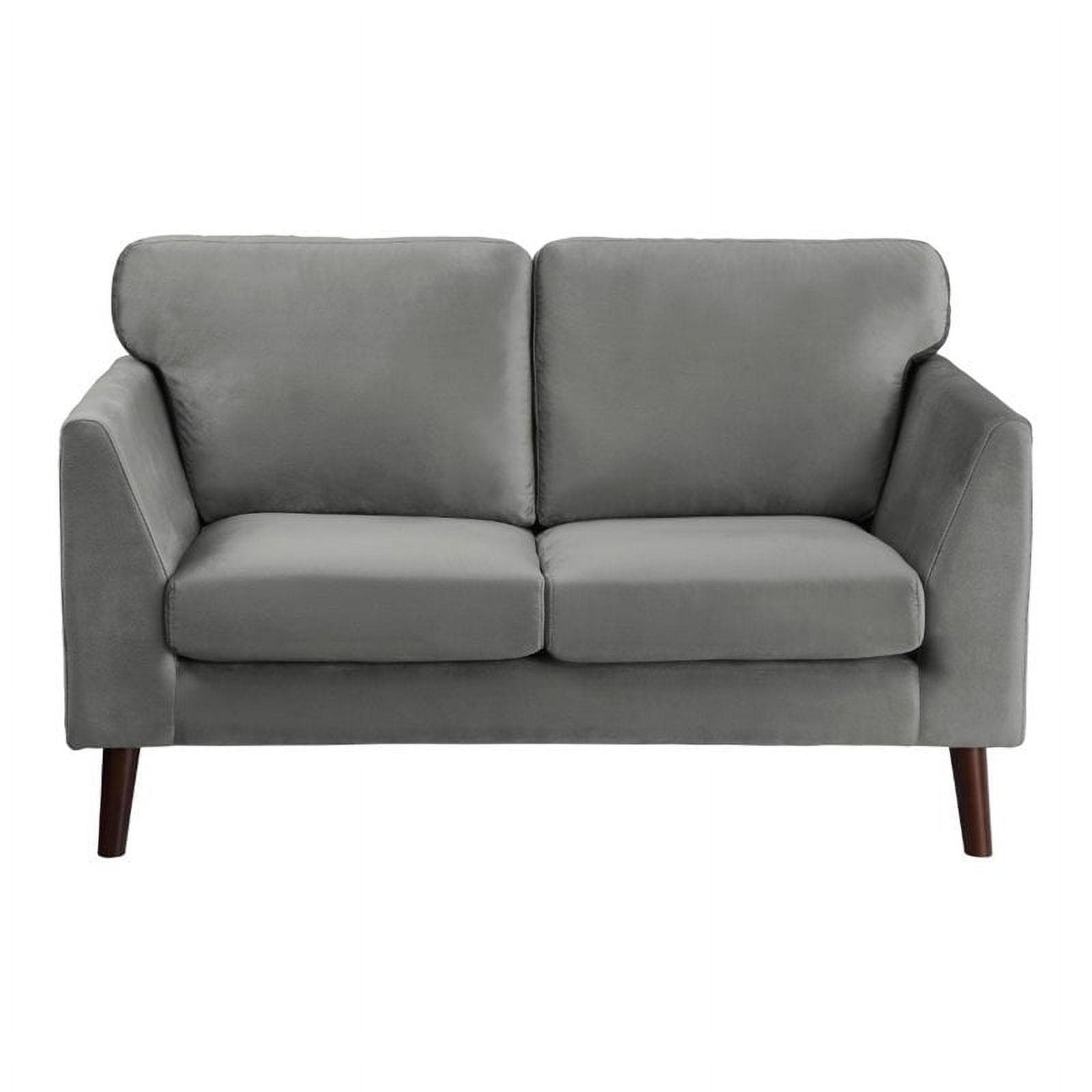 Tolley Velvet Loveseat in Gray - Lexicon