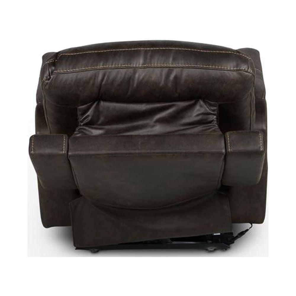 Lexington Power Media Recliner Saddle Brown - Steve Silver Co.: Faux Leather, USB Port, Cup Holder